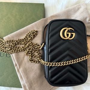 Gucci Marmont Mini Bag - Black Handbag